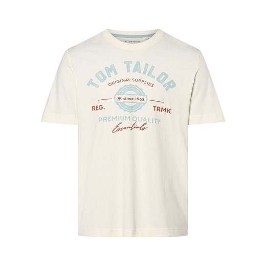 Tom Tailor T-shirt męski Mężczyźni Bawełna écru nadruk ze sklepu vangraaf w kategorii T-shirty męskie - zdjęcie 161582405
