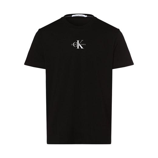 Calvin Klein Jeans T-shirt męski Mężczyźni Bawełna czarny nadruk ze sklepu vangraaf w kategorii T-shirty męskie - zdjęcie 161582408
