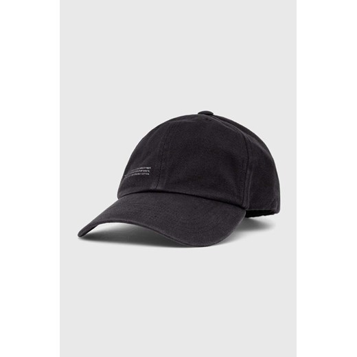 Pangaia czapka z daszkiem kolor czarny z nadrukiem ze sklepu PRM w kategorii Czapki z daszkiem damskie - zdjęcie 161585187