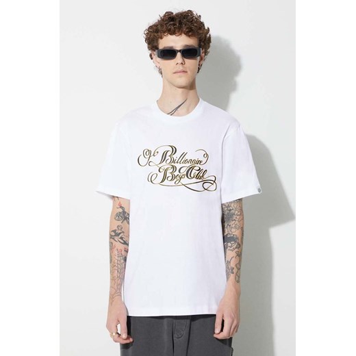 Billionaire Boys Club t-shirt bawełniany kolor biały z nadrukiem ze sklepu PRM w kategorii T-shirty męskie - zdjęcie 161585319
