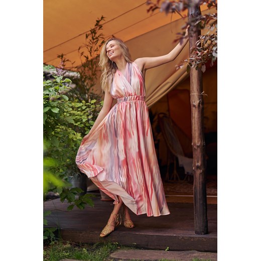 Sukienka Naoko-store.pl z dekoltem w serek bez rękawów z wiskozy boho maxi