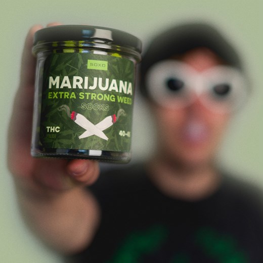 Zestaw 2x Skarpetki Męskie SOXO | Dzień Chłopaka | Marijuana w słoiku | Piwo 40–45 Sklep SOXO