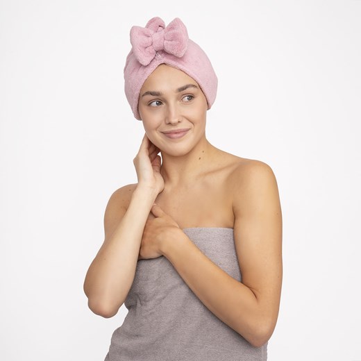 Turban Kąpielowy Różowy - id: 24207 - marki Momo Way - 161593628 Turban Kąpielowy Różowy ze sklepu Sklep SOXO w kategorii Ręczniki - zdjęcie 161593628