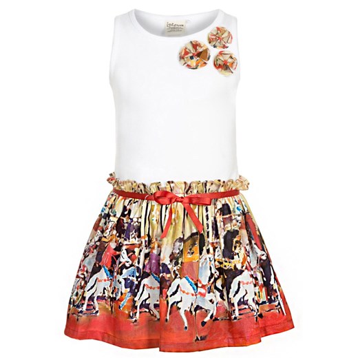 Jottum SOISY Sukienka letnia multicolour zalando rozowy abstrakcyjne wzory