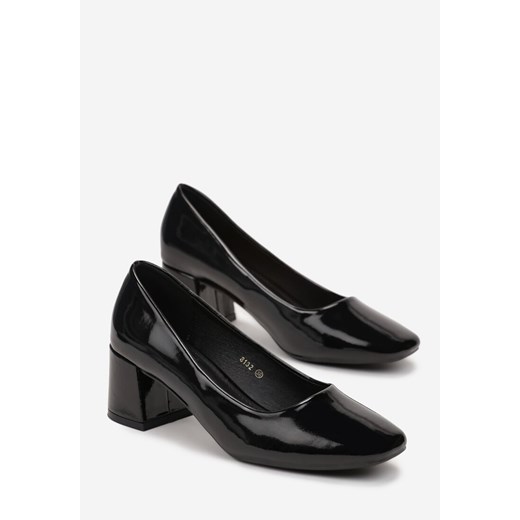 Czarne Czółenka na Niskim Słupku Kolives 39 okazja born2be.pl