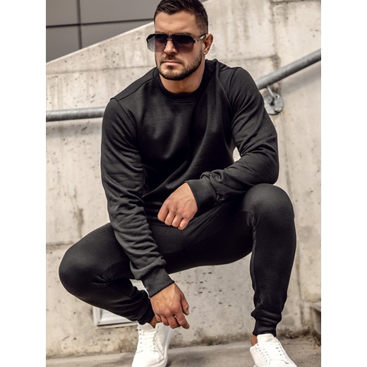 Czarny dres męski Denley 10380A XL okazja Denley