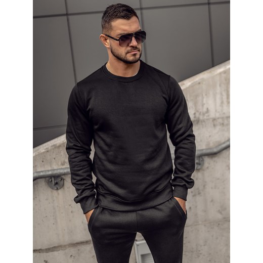 Czarny dres męski Denley 10380A XL wyprzedaż Denley