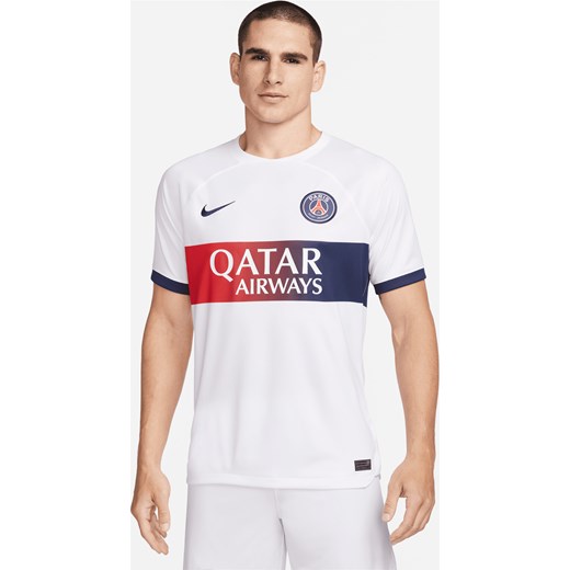 Męska koszulka piłkarska Nike Dri-FIT Paris Saint-Germain Stadium 2023/24 (wersja wyjazdowa) - Biel ze sklepu Nike poland w kategorii T-shirty męskie - zdjęcie 161609766