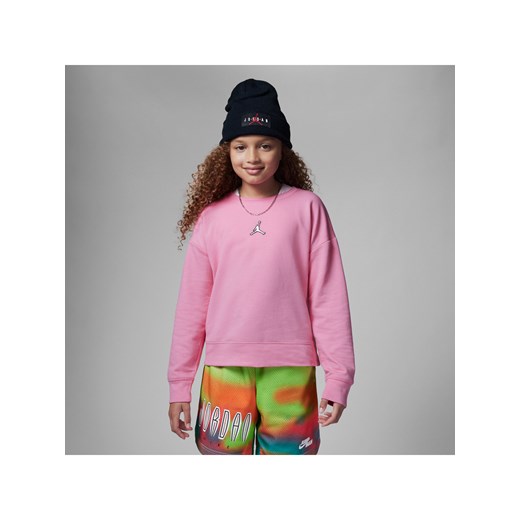 Bluza dresowa Jordan Essentials dla dużych dzieci (dziewcząt) - Różowy ze sklepu Nike poland w kategorii Bluzy damskie - zdjęcie 161609786