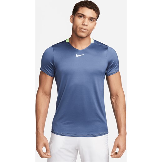 Męska koszulka do tenisa NikeCourt Dri-FIT Advantage - Niebieski ze sklepu Nike poland w kategorii T-shirty męskie - zdjęcie 161609835