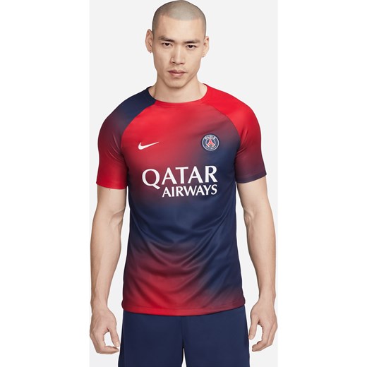 Męska przedmeczowa koszulka piłkarska Nike Dri-FIT Paris Saint-Germain Academy Pro - Niebieski ze sklepu Nike poland w kategorii T-shirty męskie - zdjęcie 161609859