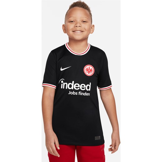 Koszulka piłkarska dla dużych dzieci Nike Dri-FIT Eintracht Frankfurt Stadium 2023/24 (wersja wyjazdowa) - Czerń ze sklepu Nike poland w kategorii T-shirty chłopięce - zdjęcie 161609898