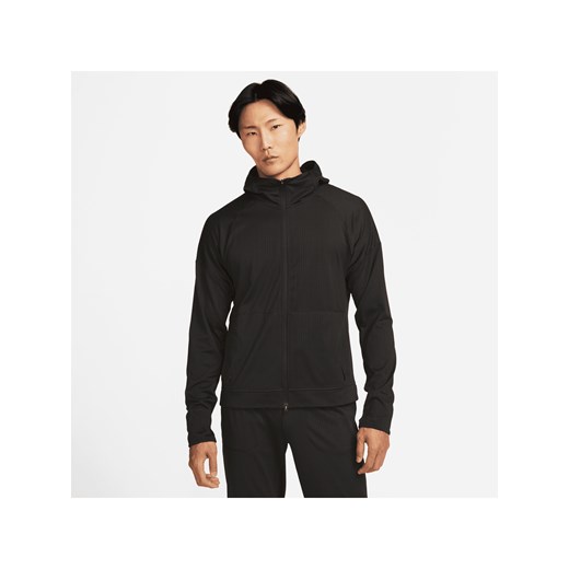 Męska dżersejowa bluza z kapturem i zamkiem na całej długości Nike Yoga Dri-FIT - Czerń ze sklepu Nike poland w kategorii Bluzy męskie - zdjęcie 161609899