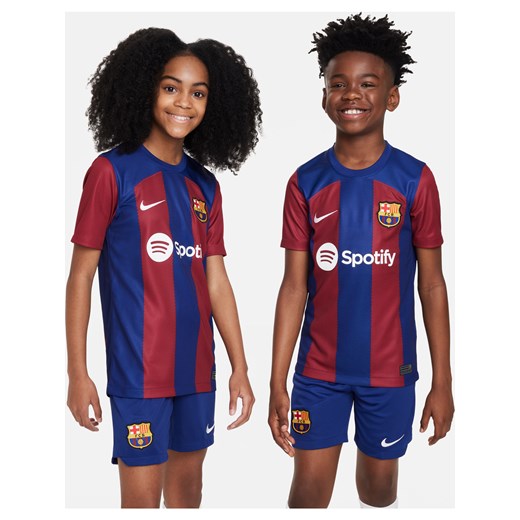 Koszulka piłkarska dla dużych dzieci Nike Dri-FIT FC Barcelona Stadium 2023/24 (wersja domowa) - Niebieski ze sklepu Nike poland w kategorii T-shirty chłopięce - zdjęcie 161609938
