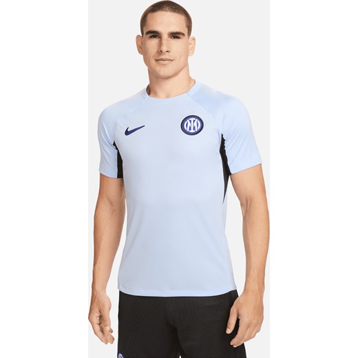 Męska dzianinowa koszulka piłkarska Nike Dri-FIT Inter Mediolan Strike - Niebieski ze sklepu Nike poland w kategorii T-shirty męskie - zdjęcie 161610256