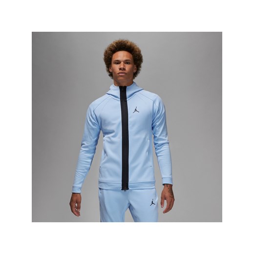 Męska dzianinowa bluza Air z kapturem i zamkiem na całej długości Jordan Dri-FIT Sport - Niebieski ze sklepu Nike poland w kategorii Bluzy męskie - zdjęcie 161610375