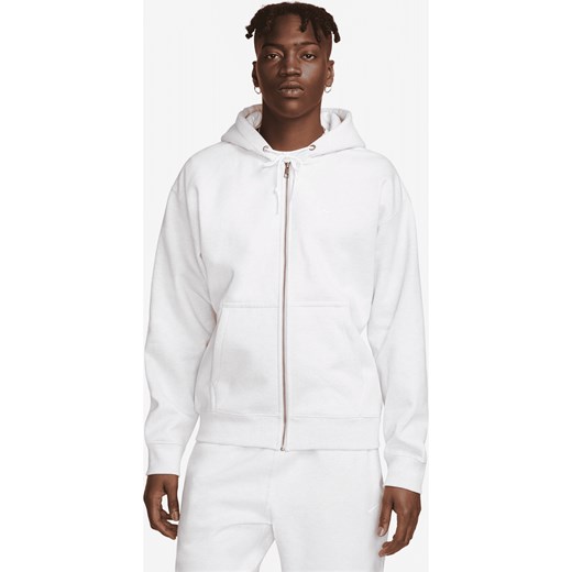 Męska bluza z kapturem i zamkiem na całej długości Nike Solo Swoosh - Brązowy ze sklepu Nike poland w kategorii Bluzy męskie - zdjęcie 161610458