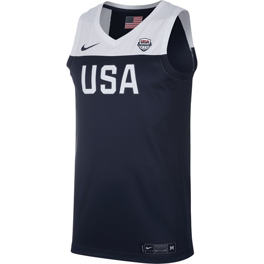 Męska koszulka do koszykówki USA Nike (wersja wyjazdowa) - Niebieski ze sklepu Nike poland w kategorii T-shirty męskie - zdjęcie 161610665