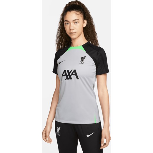 Damska dzianinowa koszulka piłkarska Nike Dri-FIT Liverpool F.C. Strike - Szary ze sklepu Nike poland w kategorii Bluzki damskie - zdjęcie 161610727