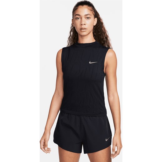 Bluzka damska czarna Nike z okrągłym dekoltem sportowa bez rękawów 