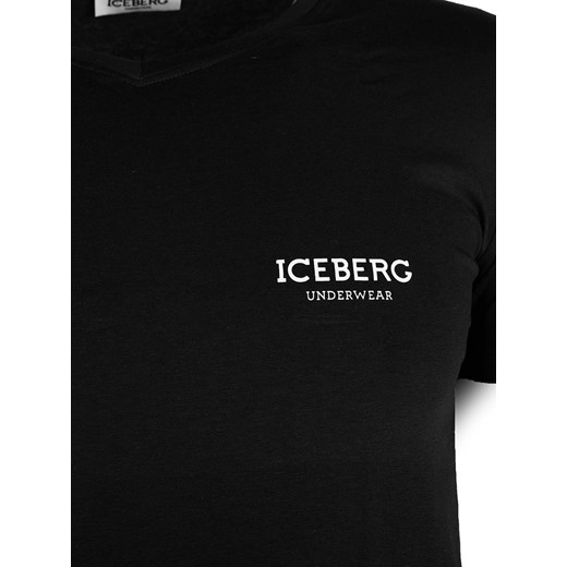 Iceberg T-shirt | ICE1UTS02 | Czarny Iceberg L okazyjna cena ubierzsie.com