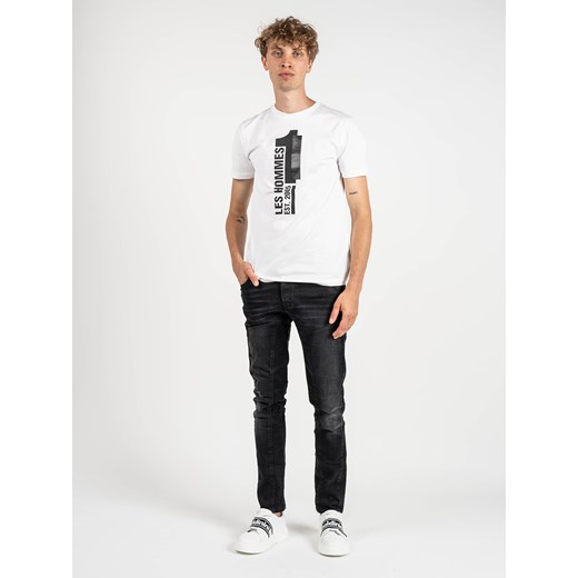 Les Hommes T-shirt | LLT205 721P | Round Neck T-Shirt | Biały Les Hommes XL okazja ubierzsie.com