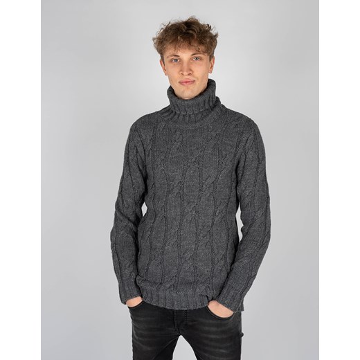 Xagon Man Sweter "Turtleneck" | A21081J10311 | Szary Xagon XL okazja ubierzsie.com