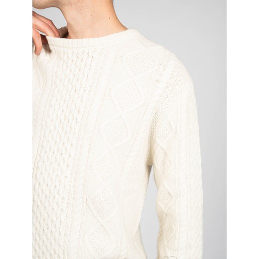 Sweter męski Guess jesienny biały casual 