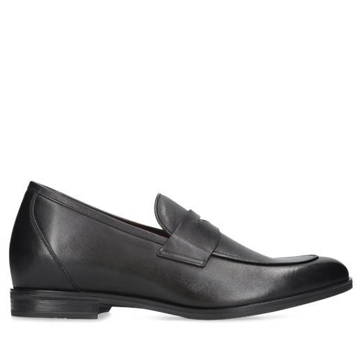 Czarne buty podwyższające Luis + 7 cm, Conhpol - Polski producent, Loafers podwyższające, CH6345-01, Konopka Shoes ze sklepu Konopka Shoes w kategorii Buty eleganckie męskie - zdjęcie 161633565