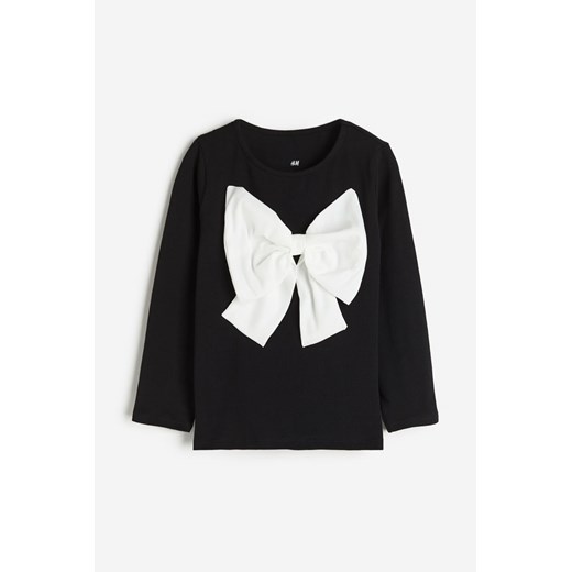 H & M - Dżersejowy top z aplikacja - Czarny H & M Dostępne inne rozmiary H&M
