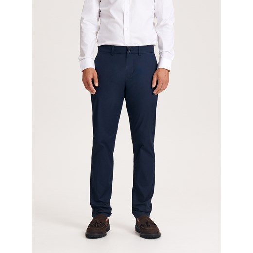 Reserved - Spodnie chino slim fit - Niebieski Reserved 34 Reserved