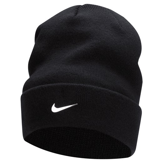 Czapka ze ściągaczem i metalowym logo Swoosh Nike Peak - Czerń ze sklepu Nike poland w kategorii Czapki zimowe męskie - zdjęcie 161649566