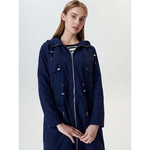 Sinsay - Kurtka parka - granatowy Sinsay XXL wyprzedaż Sinsay