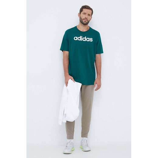 T-shirt męski Adidas wiosenny z krótkim rękawem