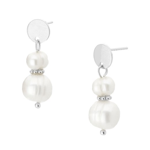Eleganckie perłowe kolczyki na sztyftach ze sklepu manoki.pl w kategorii Kolczyki - zdjęcie 161670756