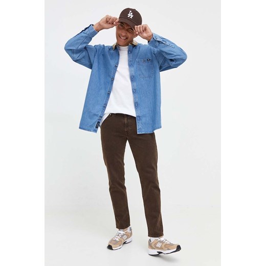 Vans koszula męska casual z klasycznym kołnierzykiem z długim rękawem