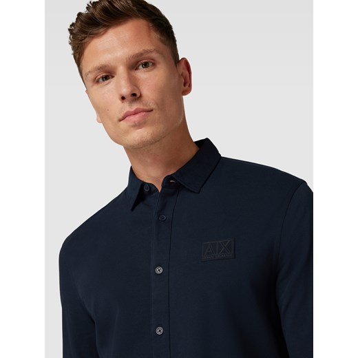 Koszula męska Armani Exchange z klasycznym kołnierzykiem na jesień casualowa