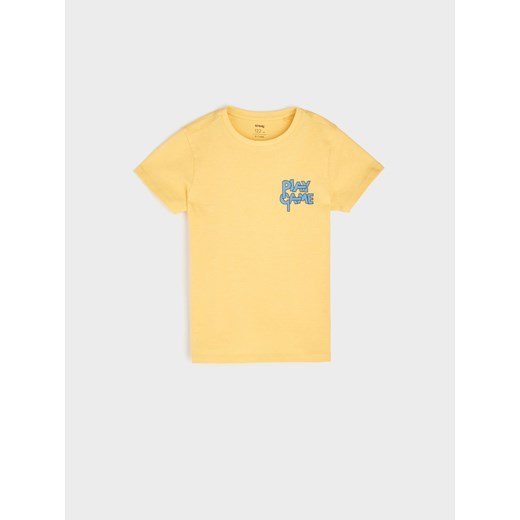 T-shirt chłopięce Sinsay z krótkimi rękawami żółty