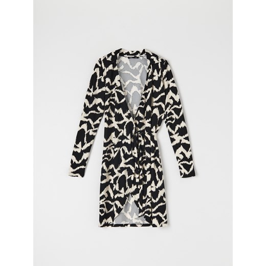 Sinsay - Sukienka mini z wiązaniem - wielobarwny Sinsay XL Sinsay