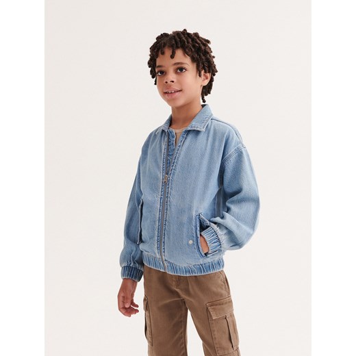 Reserved - Kurtka bomber - niebieski - id: 0303W-50J - marki Reserved - 161684485 Reserved - Kurtka bomber - niebieski ze sklepu Reserved w kategorii Kurtki chłopięce - zdjęcie 161684485