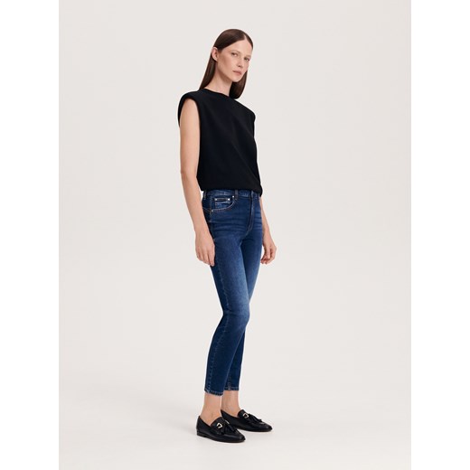 Reserved - Jeansy slim push up - Granatowy Reserved 38 Reserved