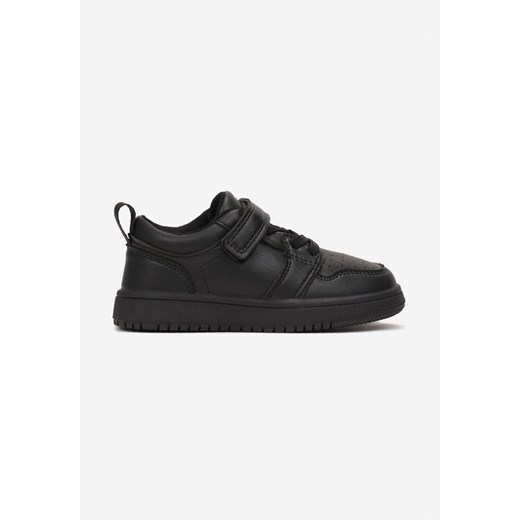 Czarne Buty Sportowe ze Skórzaną Wkładką i Rzepem Agapita ze sklepu born2be.pl w kategorii Buty sportowe dziecięce - zdjęcie 161694957