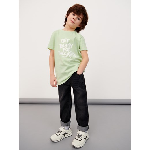 Sinsay - Koszulka z nadrukiem - zielony Sinsay 128 Sinsay wyprzedaż