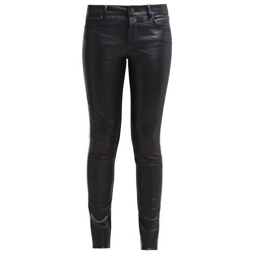 Supertrash PANTERRA Spodnie skórzane black / white zalando czarny fit