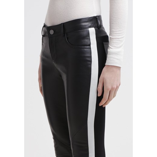 Supertrash PANTERRA Spodnie skórzane black / white zalando czarny Odzież