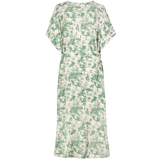 Fresh Made Sukienka w kolorze kremowo-zielonym Fresh Made XL okazyjna cena Limango Polska