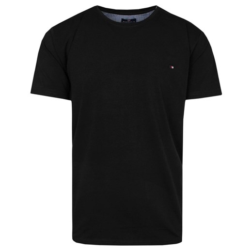 T-Shirt Czarny Jednokolorowy, Męski, Koszulka, Krótki Rękaw, U-neck TSKOWREDWAY2902czarny ze sklepu JegoSzafa.pl w kategorii T-shirty męskie - zdjęcie 161769205