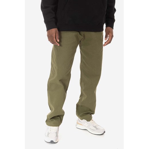 Gramicci spodnie bawełniane Gramicci Pant kolor zielony proste G102.OGT ze sklepu PRM w kategorii Spodnie męskie - zdjęcie 161769457