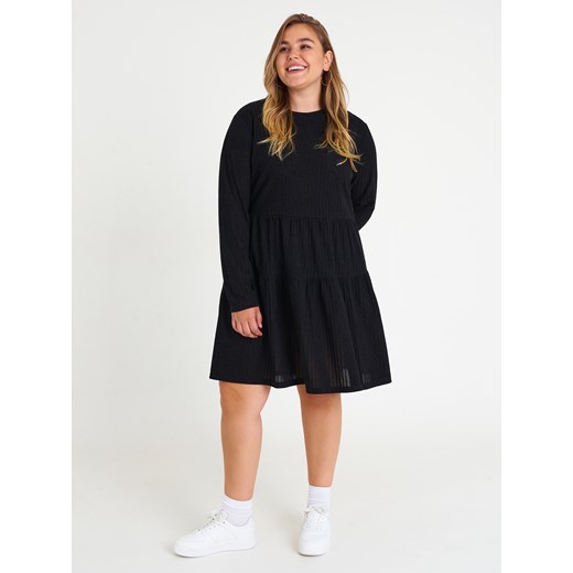 GATE Sukienka w prążki z falbankami plus size 44 Gate 44 promocja gateshop