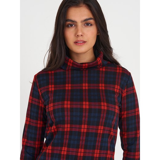 GATE Dzianinowa sukienka w kratę z golfem 34 Gate 36 gateshop wyprzedaż